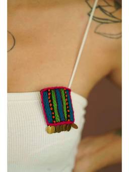 Ziddi - Blue Handcrafted Rabari Brooch