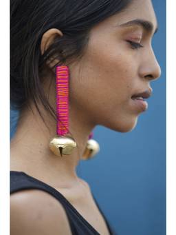 Ziddi - Pink Bell Bottom Earring