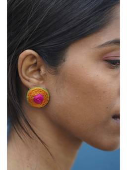 Ziddi - Red Rose Studs
