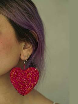 Ziddi - Multicolour Heart Candy Earring