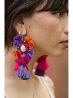 Ziddi - Talia Multicolor Handcrafted Statement Earrings