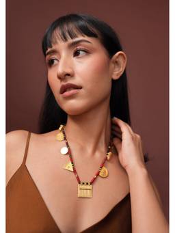 Ziddi - Zar 22K Gold Plated Charm Necklace