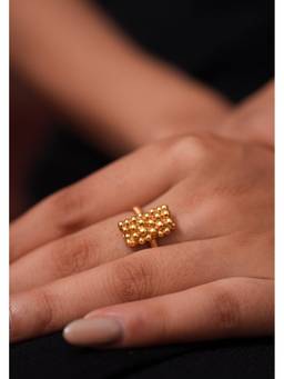 Ziddi - 22K Gold Plated Gold Ghunghroo Ring