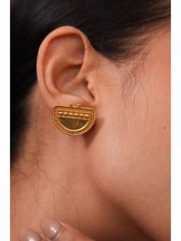 Ziddi - 22k Gold Plated Madoor Pair Of Earrings