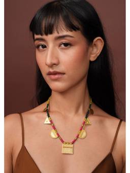 Ziddi - 22K Gold Plated Gold Charms Necklace