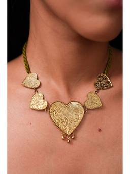 Ziddi - 22k Gold Plated Love Necklace