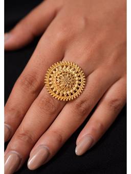 Ziddi - 22k Gold Plated Nur Ring