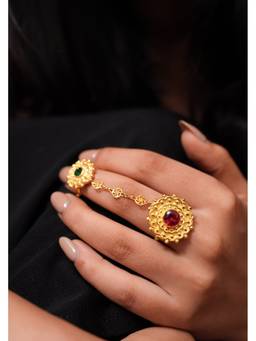 Ziddi - 22K Gold Plated Multicolour Jazba Ring