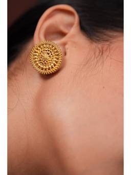 Ziddi - 22k Gold Plated Nur Pair Of Earrings