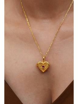 Ziddi - 22K Gold Plated Pink Ishq Locket