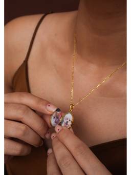 Ziddi - 22K Gold Plated Gold Gul Locket