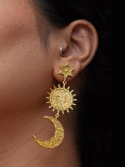 Ziddi - Gold Celeste Earrings