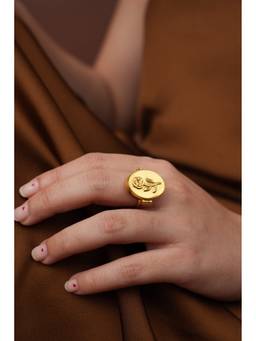 Ziddi - 22K Gold Plated Gold Gulab Ring
