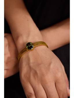 Ziddi - 22K Gold Plated Green Alizeh Bracelet