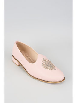 RNG Safawala - Blush Pink Crown Leather Juttis