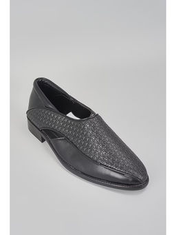 RNG Safawala - Black Herringbone Peshawaris Juttis