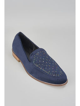 RNG Safawala - Navy Blue Embroidered Juttis