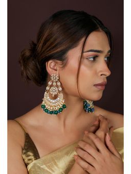 RIANA JEWELLERY - Fushion Of Emerald Green Earrings