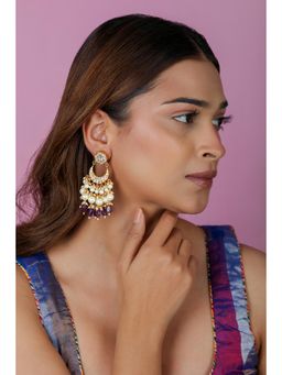 RIANA JEWELLERY - Beads with Pearl Beaded White Chandbaali