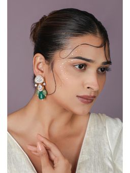 RIANA JEWELLERY - Handcrafter Delicate White Earrings