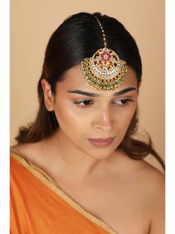RIANA JEWELLERY - Hangings Pink Maangtikka