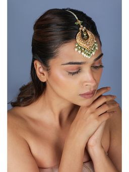 RIANA JEWELLERY - Tyaani Style Beaded White Maangtikka