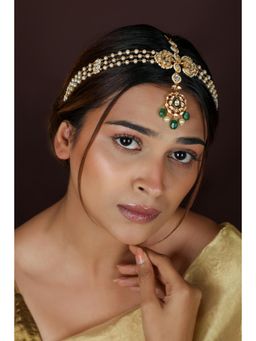 RIANA JEWELLERY - Gold Plated White Mathapatti