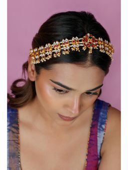 RIANA JEWELLERY - Traditional Ethnic White Matha Patti