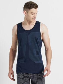Jockey - Navy Blue Printed Tank Top