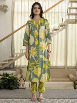 Autumnlane - Mahua Basil Printed Kurta and Pant