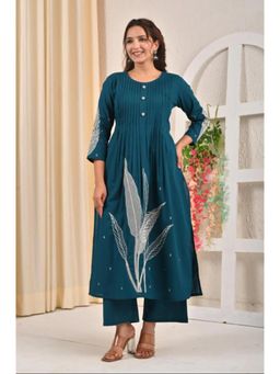 Autumnlane - Sarvari Teal Embroidered Kurta and Pant