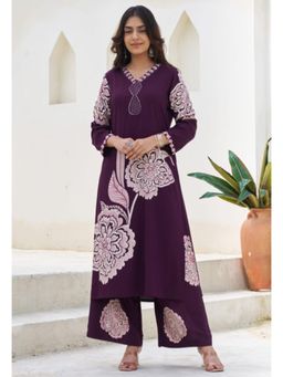 Autumnlane - Sonpal Orchid Printed Kurta with Palazzo
