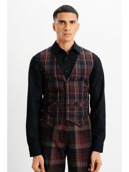 FREAKINS - Plaid Men Waist Coat