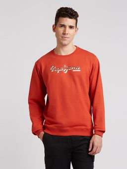 Pepe Jeans - Orange Graphic Print Full Sleeve Sweatshirt