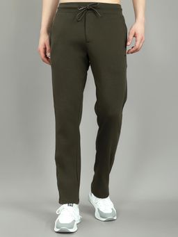 Monte Carlo - Men Regular Fit Plain Lower Trackpants Olive
