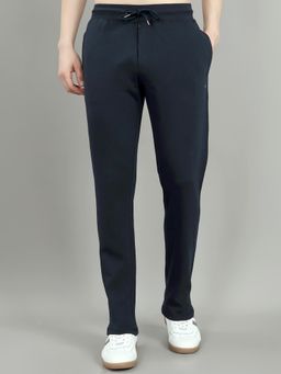 Monte Carlo - Men Regular Fit Plain Lower Trackpants Navy Blue
