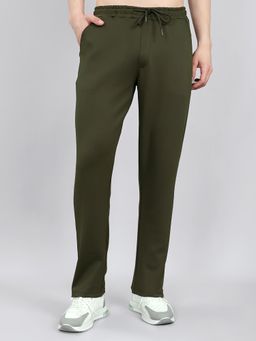 Monte Carlo - Mens Regular Fit Solid Lower Trackpants Olive