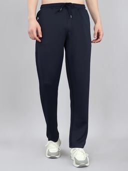 Monte Carlo - Mens Regular Fit Solid Lower Trackpants Navy Blue