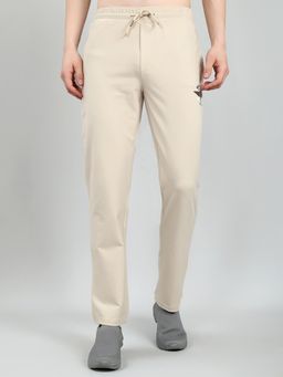 Monte Carlo - Mens Regular Fit Solid Lower Trackpants Beige