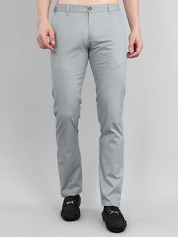Monte Carlo - Men Slim Fit Micro Check Trouser Grey