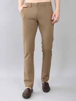 Monte Carlo - Mens Slim Fit Solid Trouser Khaki