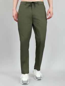 Monte Carlo - Men Regular Fit Solid Lower Trackpants Olive