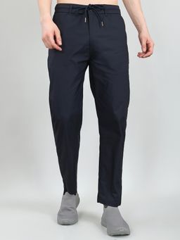Monte Carlo - Men Regular Fit Solid Lower Trackpants Navy Blue