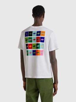 United Colors of Benetton - Regular Fit Round Neck Printed T-Shirt White
