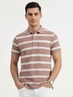 Pierre Carlo - Men Polo Collar T-Shirt Pink