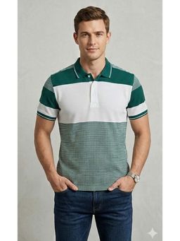 Pierre Carlo - Men Polo Collar T-Shirt Green