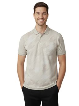 Pierre Carlo - Men Polo Collar T-Shirt Beige