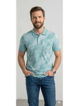 Pierre Carlo - Men Polo Collar T-Shirt Green