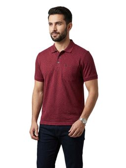 Pierre Carlo - Men Polo Collar T-Shirt Red