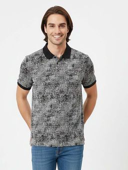 Pierre Carlo - Men Polo Collar T-Shirt Black